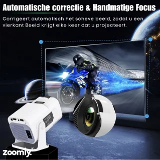 Zoomly Pro MAX Mini Beamer Full HD 1080p Wit