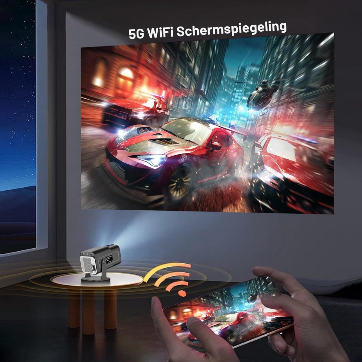 ZRSS Mini 4K Beamer voor IOS & Android