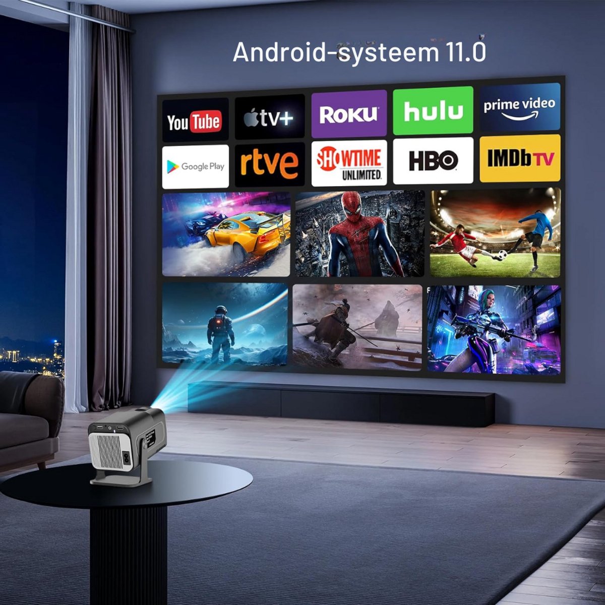 ZRSS Mini 4K Beamer voor IOS & Android