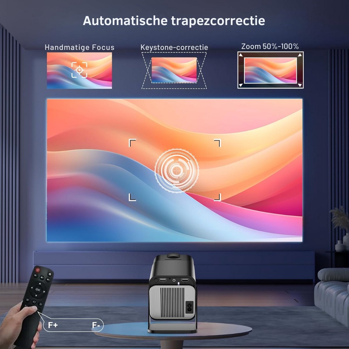 ZRSS Mini 4K Beamer voor IOS & Android