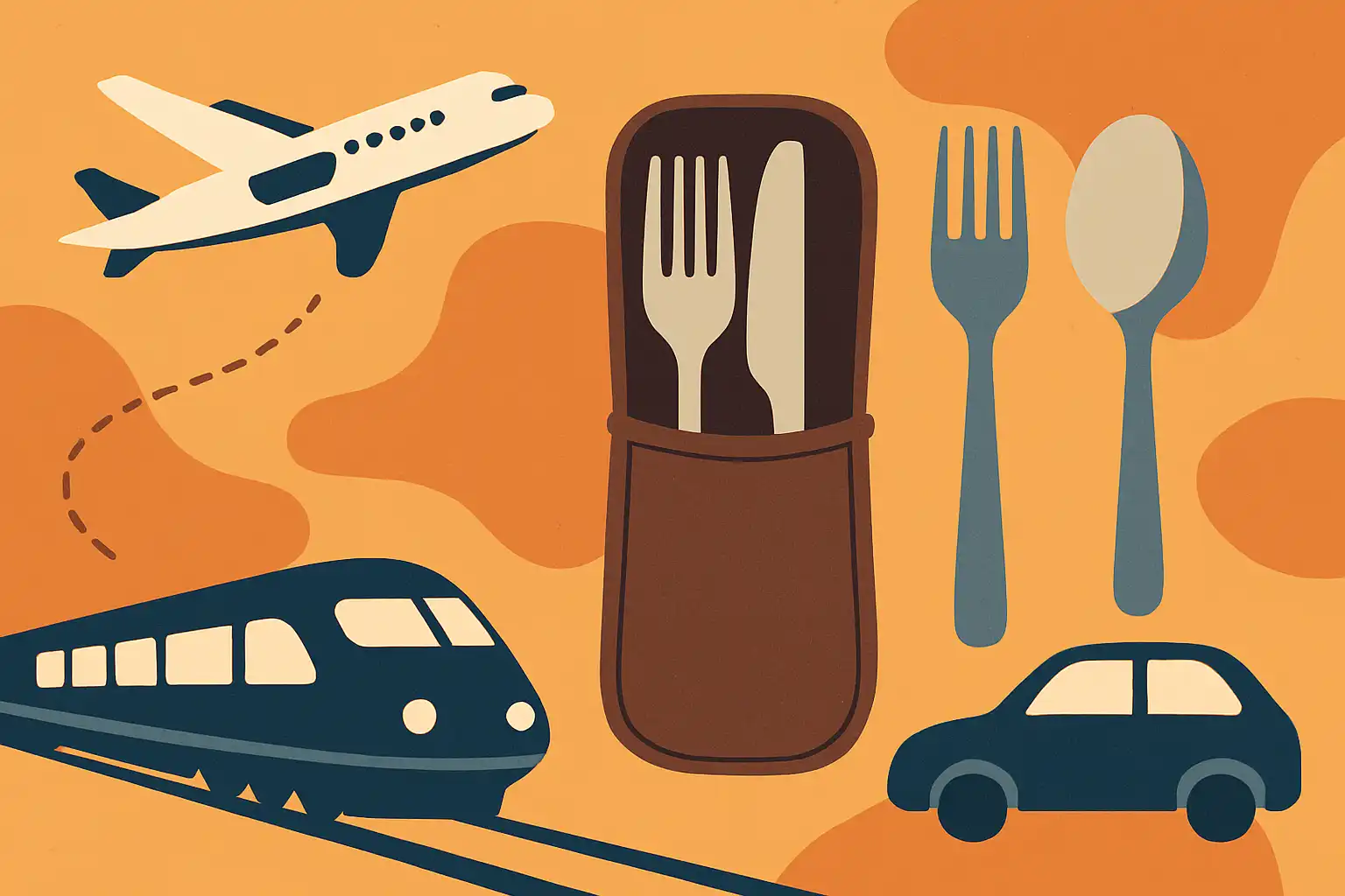 Jetsetten met bestek: welk draagbaar bestek neem je mee op vliegtuig, trein en roadtrip