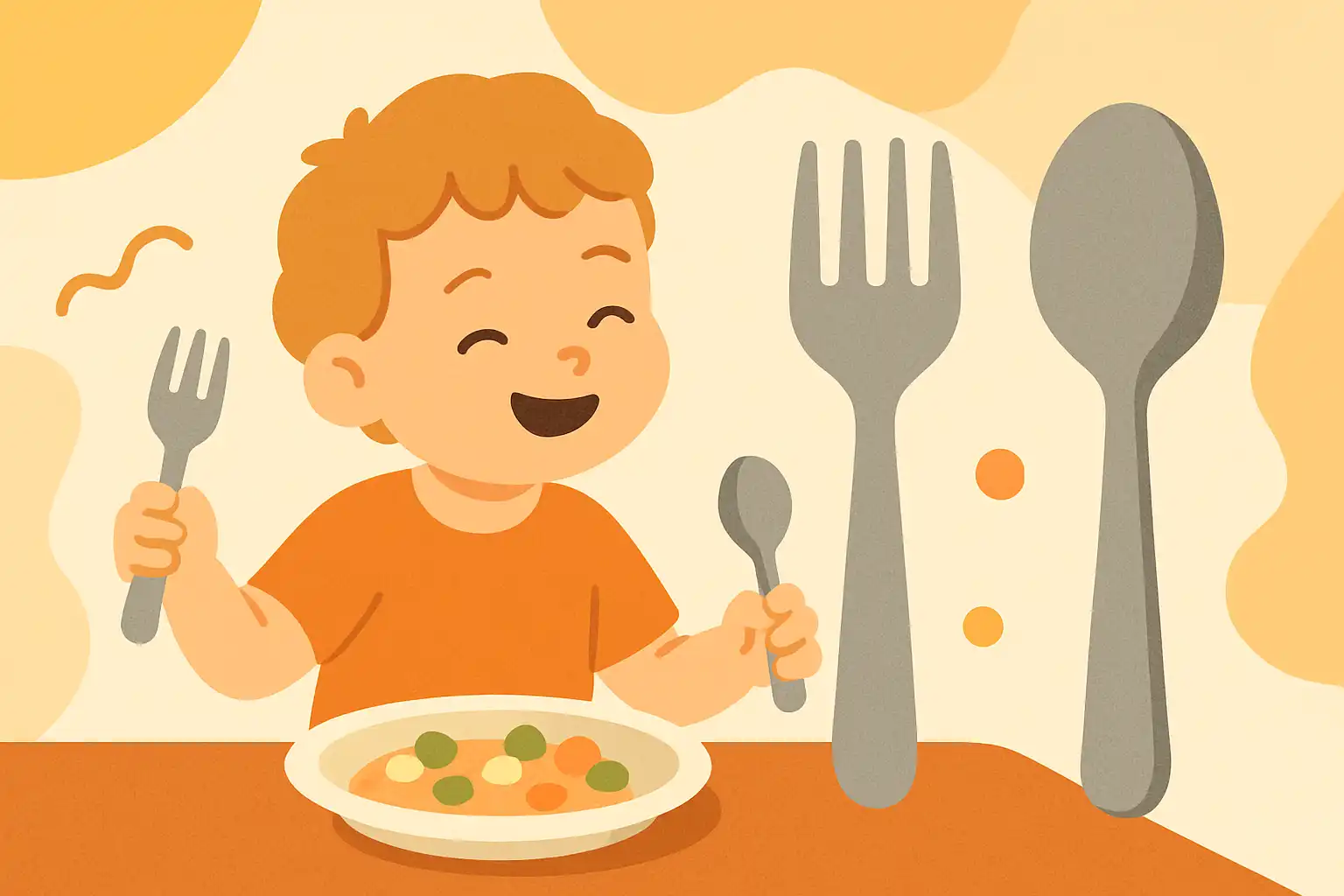 Kinderen en bestek: spelenderwijs onafhankelijk eten leren zonder strijd