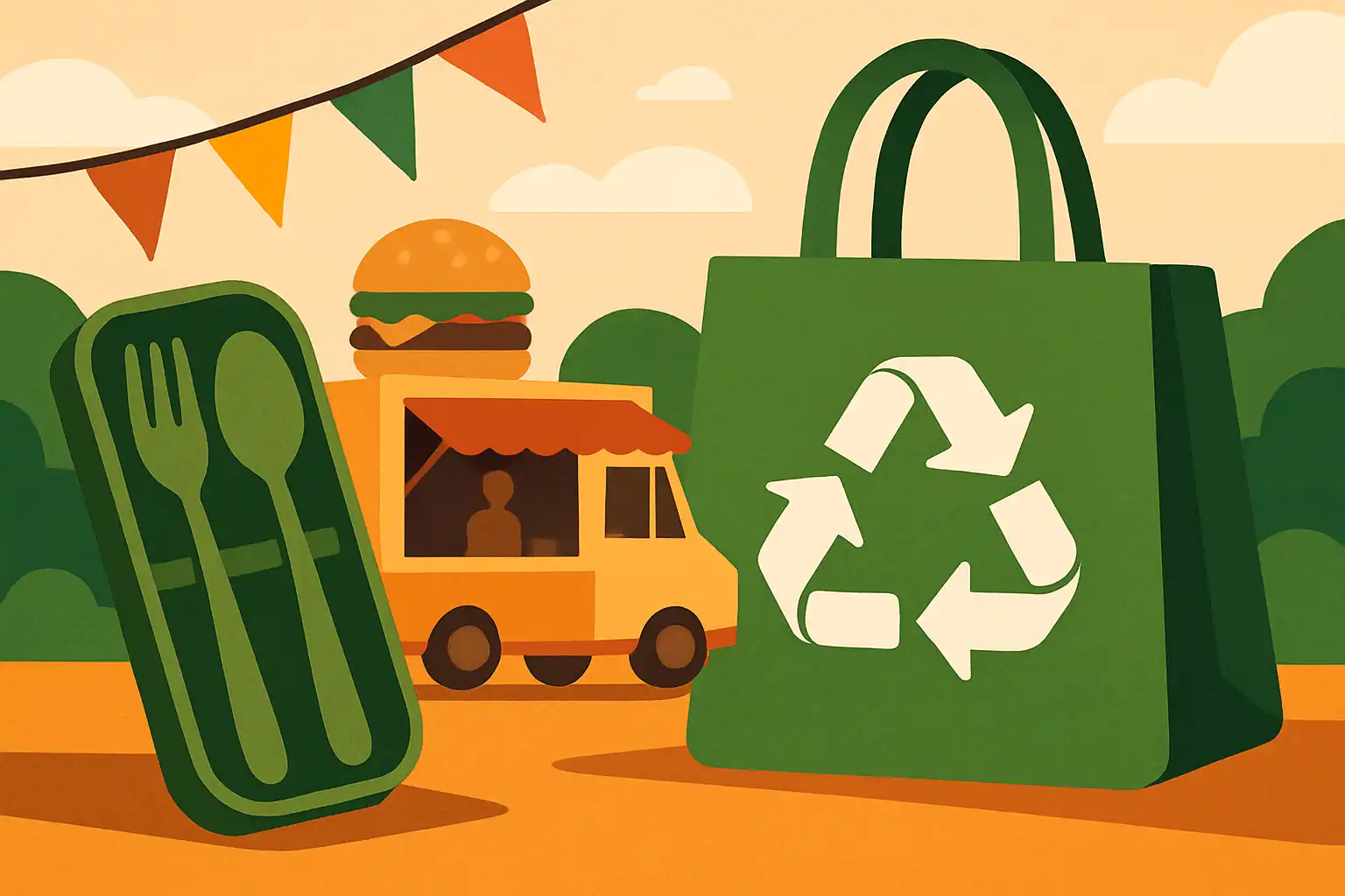 Zero-waste festivals: de opmars van herbruikbare besteksets op foodtruck events
