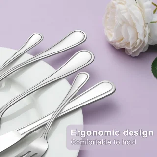 36-delige Roestvrij Stalen Bestekset voor 6 Personen - Vaatwasmachinebestendig en Ergonomisch Ontwerp