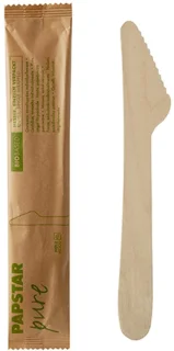 50 Messen, hout pure 16,5 cm per stuk verpakt in papieren sleeve