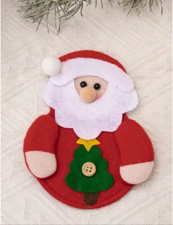 Kerst Bestekhouder Kerst Kerstdecoratie Tafel Bestek Zakjes Kerstdiner Kerstman – 1 Stuk