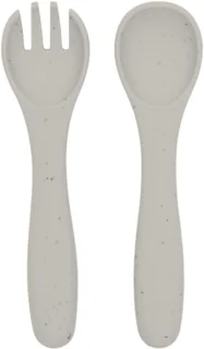 Kikkaboo Vork En Lepel - Platina Siliconen - Zand