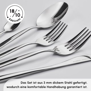 Wat vinden we goed aan de KARACA - Lizbon - 60 Delige Bestekset Voor 12 Personen