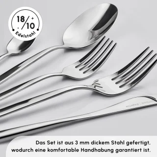 KARACA - Lizbon - 60 Delige Bestekset Voor 12 Personen