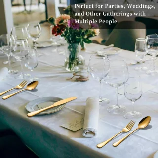 GOODEVN Premium 24-Delige Bestekset Goud - RVS 18/0 Roestvrij Staal voor 6 Personen | Inclusief Dinerlepel, Dessertvork & Theelepel | Luxe Afwerking & Vaatwasserbestendig