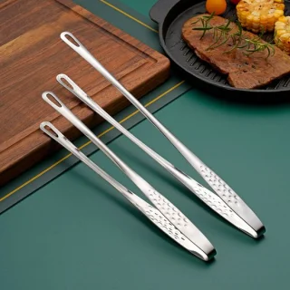 304 roestvrij staal verlengde barbecue clip voor thuis steak grill voedsel clip voedsel clip, groot + klein