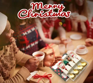 Lepels - Lepels - Kerstcadeau - Roestvrij staal - Kerstlepels - Perfect voor het kerstdiner - Perfect voor dagelijks gebruik of als kerstcadeau - Bestekset van 4 stuks - Goud