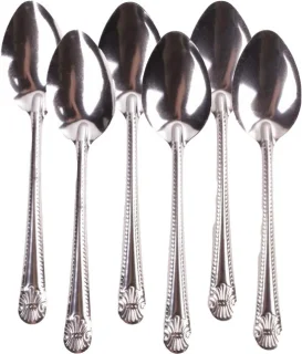 Benson Home Diner lepel - 6x stuks - chroom - zilver - bestek - 23 cm - Diner en ontbijt