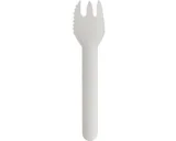 100 Taartvorkjes, papier pure 12,7 cm wit met snijrand