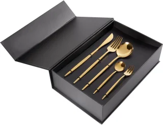 BELIANI RIGATONI - Bestekset - Goud - Roestvrij staal