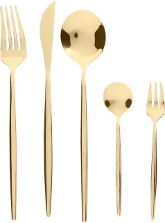 BELIANI RIGATONI - Bestekset - Goud - Roestvrij staal