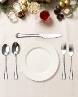 Bestekset voor 4 personen – Servies - 20-delig roestvrijstalen bestek – zilver gepolijst patroon – inclusief messen, vorken en theelepels – geschikt voor keuken/eetkamer/feestjes