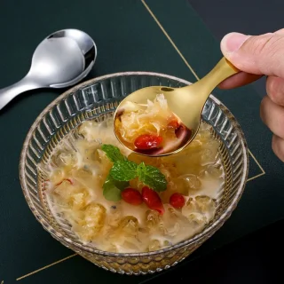 QTTVBTNA 4-delige herbruikbare bestekset - korte steel lepels en vorken - roestvrij staal - dessert, yoghurt, pasta, salade - geschikt voor kinderen en volwassenen - Zilver