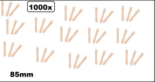 1000x Houten Frietvork 85mm