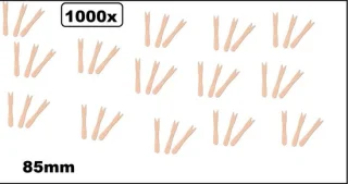 1000x Houten Frietvork 85mm