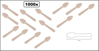 1000x Houten koffielepel 110 mm