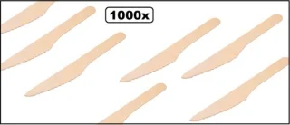 1000x Houten Mes Naturel 160mm