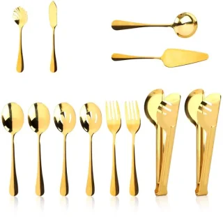 12-delige gouden bestekset