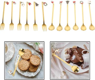12-Delige RVS Kerst Bestekset