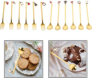 12-delige RVS Kerstbestekset