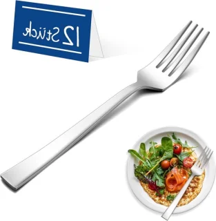 12-delige RVS tafelvorken 19,5 cm