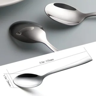12 roestvrijstalen theelepels 13 cm