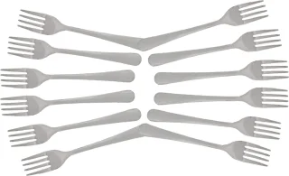12x RVS Gebaksvorkjes 14 cm