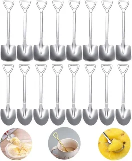 16-delige set rvs dessertlepels, watermeloenlepels en ijslepels