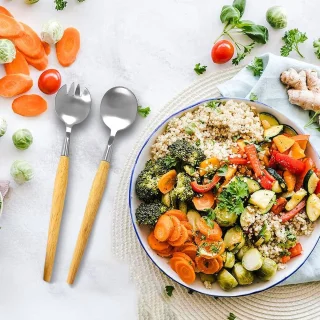 2-delige saladebestekset RVS 28,5 cm