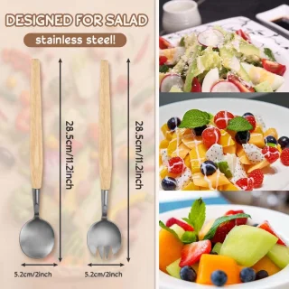 2-delige saladebestekset RVS 28,5 cm