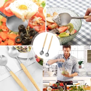 2-delige saladebestekset RVS 28,5 cm
