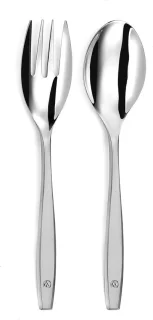 2-delige serveerset van roestvrij staal, 25 cm