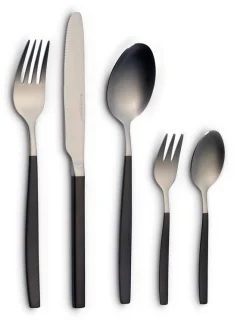 20-delig tafelbestekset - zilver/zwart - voor 4 personen