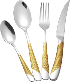 24-delig bestekset – goud en zilver