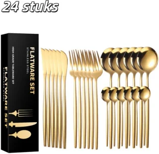24-delige bestekset - goud