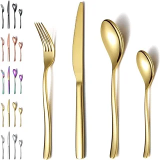 24-delige gouden bestekset