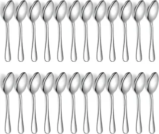 24-delige roestvrijstalen theelepelset van 14 cm