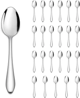 24-delige RVS theelepelset 14 cm gepolijst