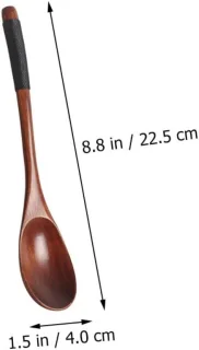 3-delig houten reisbestekset - 22,5 cm - Bruin