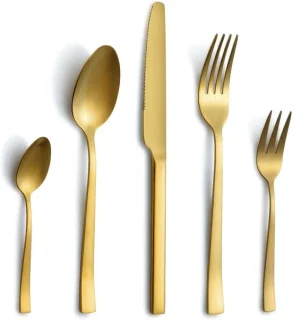 30-delige bestekset voor 6 personen – mat goud