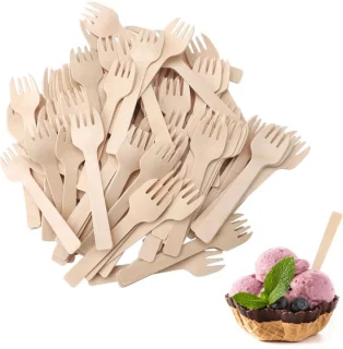 300 houten taartvorken