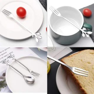 4-delige RVS Lepel en Vork Set BPA-vrij