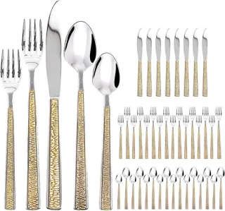 40-delige bestekset – goud – voor 8 personen
