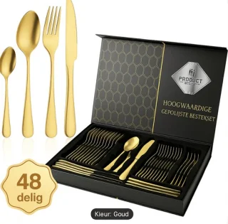 48-delige RVS bestekset – Goud