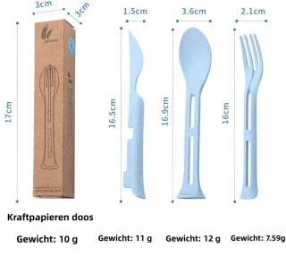 5-delig Kinderbestek - Blauw